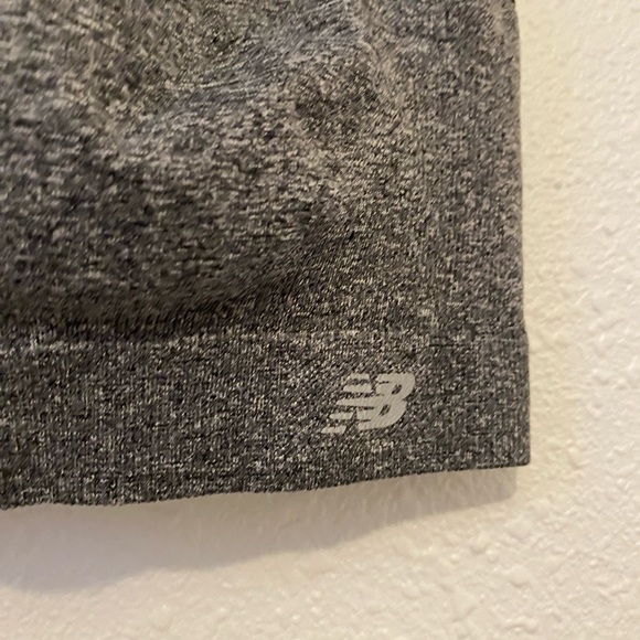 New Balance Womens Sports Bra Support Charcoal Gray Seamless Racerback  large - Picture 2 of 5